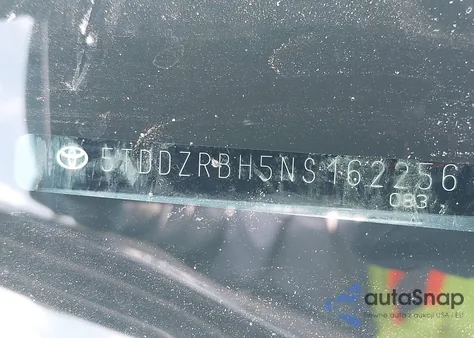 2022 Toyota Highlander Limited z USA, uszkodzony, nr VIN 5TDDZRBH5NS162256